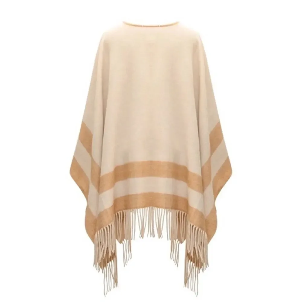WALTER BAKER Verushka Reversible Poncho Camel/Ivory